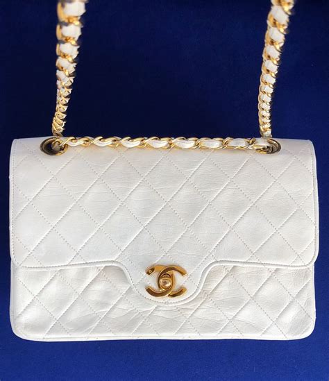 chanel classic bag quilted|Chanel white classic flap bag.